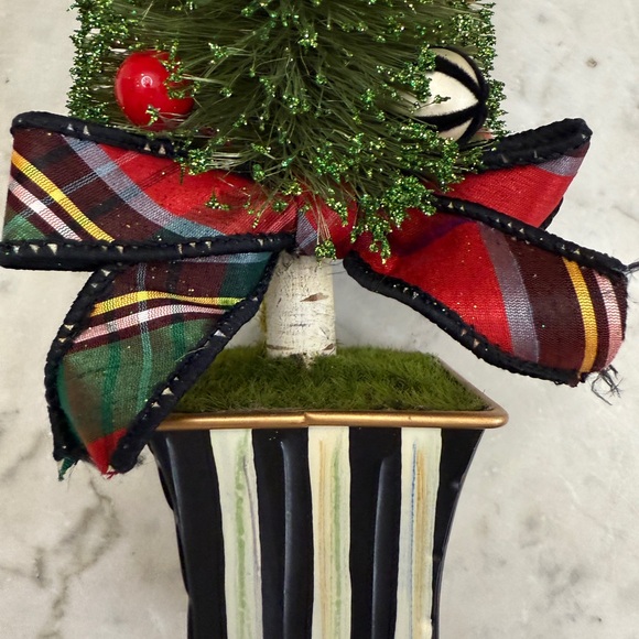 Mackenzie - Childs Tartastic Small Christmas  Bottle Brush Tree - Picture 6 of 8